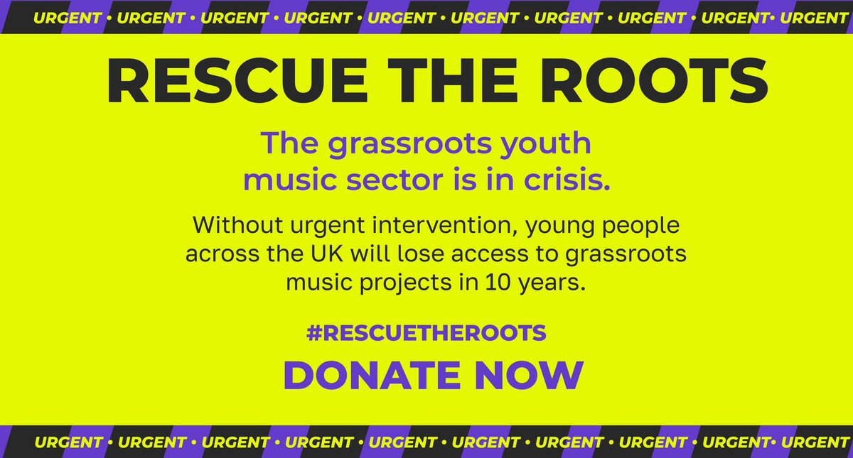 Music:Leeds (@musicleeds) on Twitter photo #RescueTheRoots is a call to arms. <a href="/YouthMusic/">Youth Music</a> are uniting the music industry to drive change – and they need your help.
Without action, young people across the UK will lose access to grassroots music in 10 years.
Every £1 will be matched. Donate here 👉 youthmusic.enthuse.com/cf/rescue-the-… #RescueTheRoots is a call to arms. <a href="/YouthMusic/">Youth Music</a> are uniting the music industry to drive change – and they need your help.
Without action, young people across the UK will lose access to grassroots music in 10 years.
Every £1 will be matched. Donate here 👉 youthmusic.enthuse.com/cf/rescue-the-…