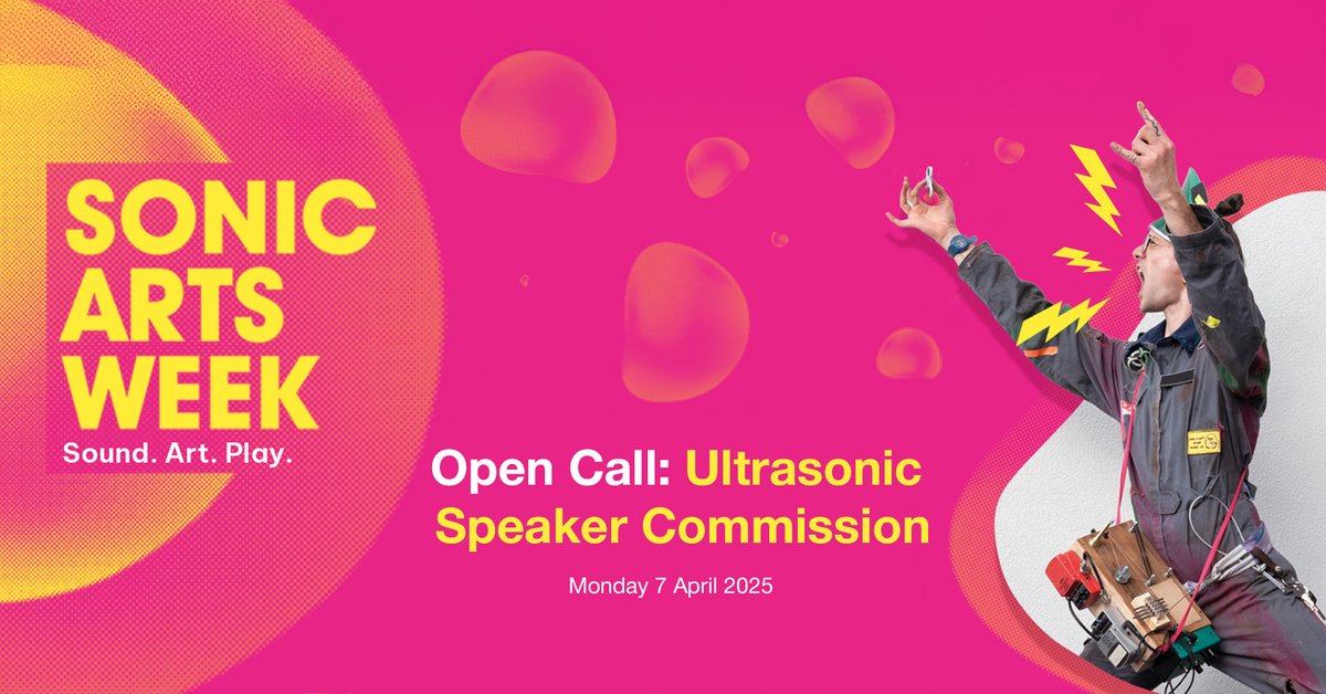 Hillstreetshop's tweet image. 📢📢 Open Call!
Sonic Arts Week is returning in June and The Auxiliary are inviting sound artists and composers to create a piece for an ultrasonic speaker 
For all the details check out tinyurl.com/mrycfsh8
#theauxiliarymiddlesbrough #sonicartsweek #saw25 #middlesbrough