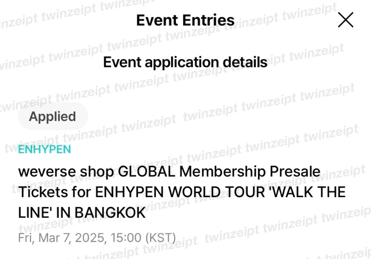 wonuwhisk's tweet photo. wts lfb ph ww 

walk the line in bkk presale code 
₱300 / ฿177 

— applied already
— gcash/maya (bank transfer ✔️) 

enhypen bangkok thailand engene membership wtl เดินสายในกรุงเทพ ประเทศไทย รหัส wtr rent con concert early reservation application wev weverse https://t.co/Zq3hMUlyd6