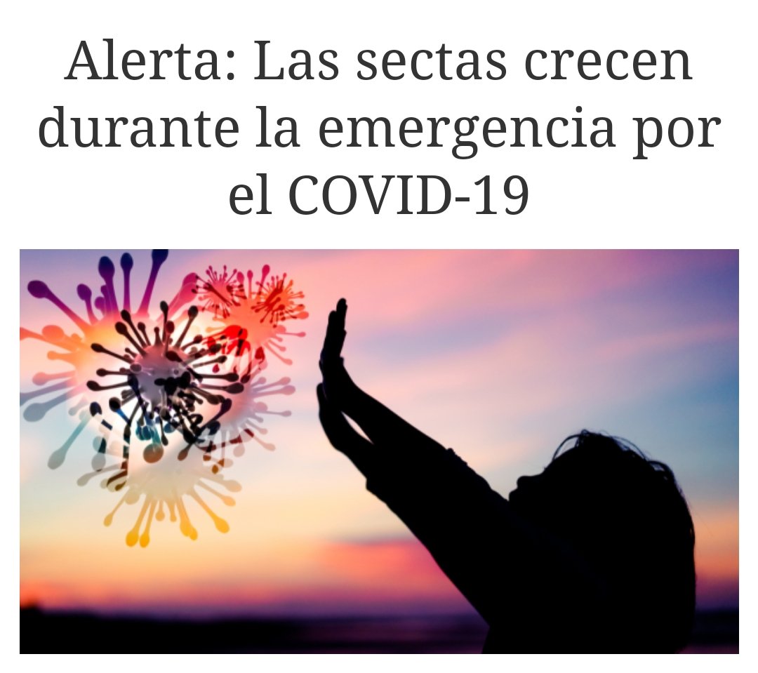 Después de 5 años, la experiencia confirma lo que decíamos entonces: la #pandemia de #COVID19 supuso un antes y un después en la estrategia de captación de las #sectas, que se volcaron mayoritariamente en las redes sociales:
es.aleteia.org/2020/06/05/ale… vía <a href="/AleteiaES/">Aleteia</a>
#Covid <a href="/InfoRIES/">RIES Sectas</a>