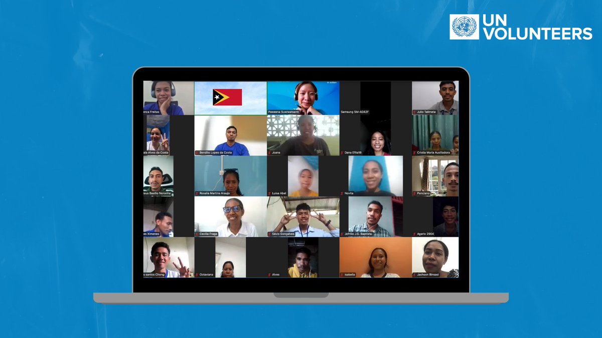 UNVAsiaPacific's tweet photo. 🇹🇱@UNVTimorLeste hosted an online sharing session this morning to provide information about #UNVolunteers and showcase the diverse assignments within UNV.

⭐Two @UNICEF volunteers in Communication &amp; ICT shared their work insights in an interactive session with 95+ participants! https://t.co/k1t57q8hDL
