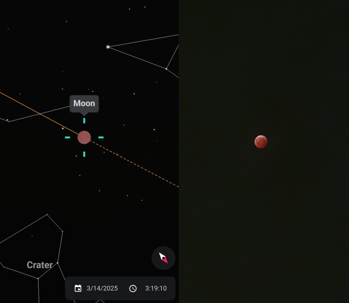Moon’s vanishing act during a lunar eclipse, somewhere outside India