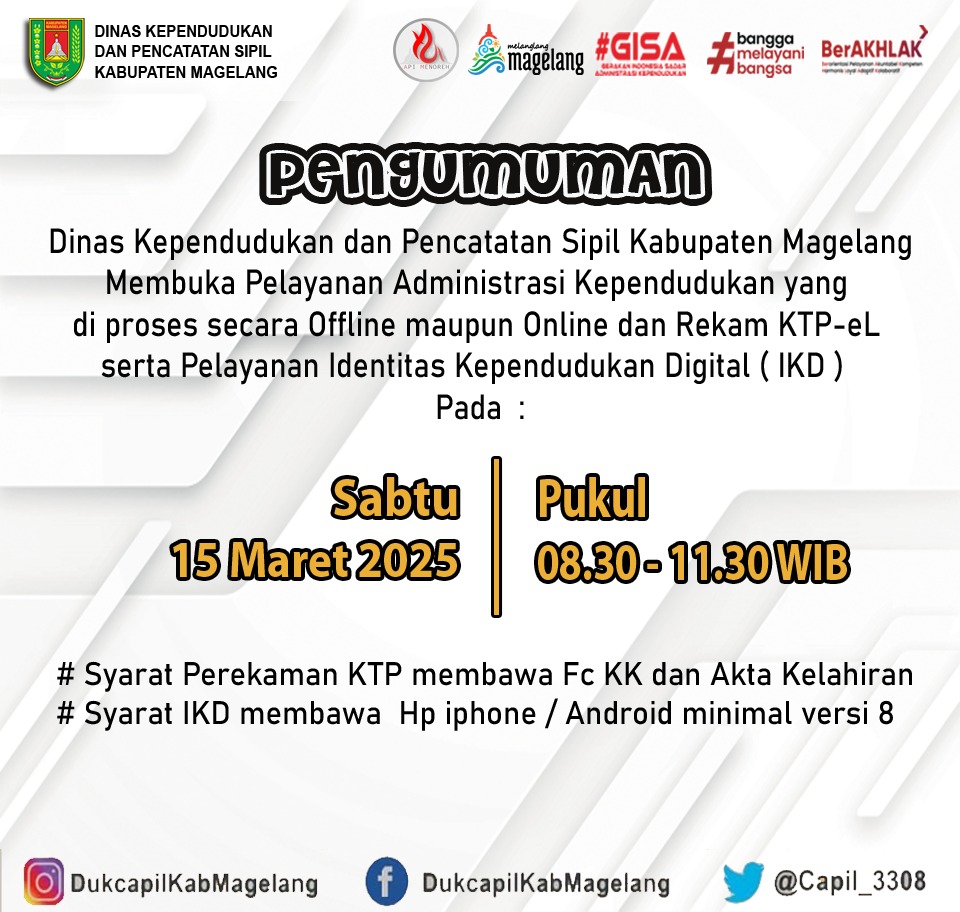Disdukcapil Kab Magelang (@capil_3308) on Twitter photo 