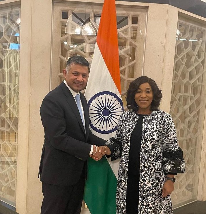 India in the UK (@hci_london) on Twitter photo HC <a href="/VDoraiswami/">Vikram Doraiswami</a> met Commonwealth Secretary General-elect and former Minister for Foreign Affairs of Ghana HE <a href="/AyorkorBotchwey/">Shirley Ayorkor Botchwey</a> at India House. He congratulated her on her election and assured her of India's support as she assumes office on April 1.
They discussed Commonwealth HC <a href="/VDoraiswami/">Vikram Doraiswami</a> met Commonwealth Secretary General-elect and former Minister for Foreign Affairs of Ghana HE <a href="/AyorkorBotchwey/">Shirley Ayorkor Botchwey</a> at India House. He congratulated her on her election and assured her of India's support as she assumes office on April 1.
They discussed Commonwealth