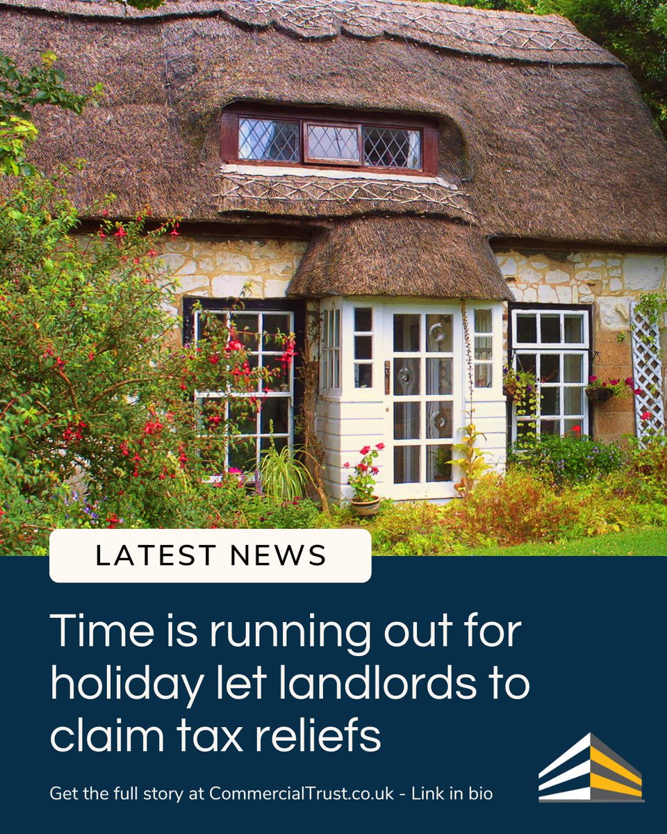 The Furnished Holiday Let (FHL) tax regime is ending in April. If you're a holiday let landlord making capital improvements, there are tax reliefs you may miss out on after the deadline. commercialtrust.co.uk/news/tax-relie…
#landlordnews #tax #holidaylets