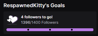 RespawnedK's tweet photo. It's Friyay♥️Good morning everyone😊

I am so excited to announce that we are just 4 followers away from reaching 1400 on TWITCH! Aahh!

If you enjoy cozy &amp; chaotic vibes, why not come and join the undead minion squad

Kitty SO to Sock0Puppet for the cool raid this week🤗
#Vtuber https://t.co/5TJgJYB9e0