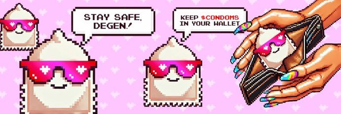 Looking for a crypto project that’s ready to soar? 

🚀 $CONDOMS from @condomscoin is it!

With a strong community and a vibe that’s all about resilience and fun, this token’s got serious potential. 

No FUD!

𝗧𝗼𝗸𝗲𝗻 𝗖𝗔: 
ANfg7GuEvHtpUzrKzEXP8u3AxBqUfnYzTWR2dBGcxKGx