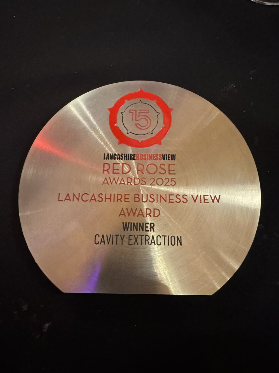 Only gone and won at the Red Rose Awards!! #redroseawards #cavityextraction