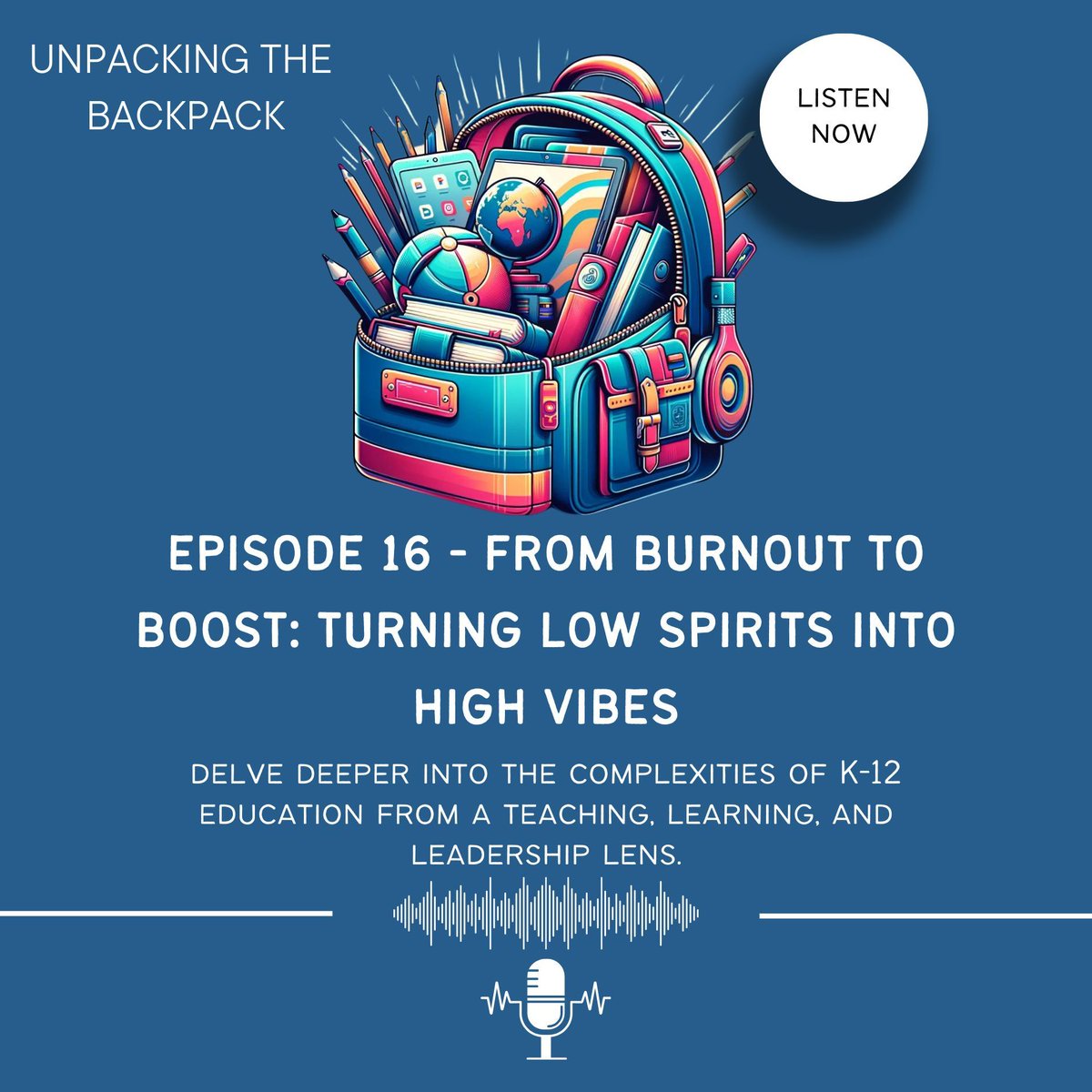 From Burnout to Boost: Turning Low Spirits Into High Vibes spotifycreators-web.app.link/e/7JaH9qHZxRb #ukedchat #aussieED #intled #globaled #globaledchat #edchatMENA #edchatNZ #edchat