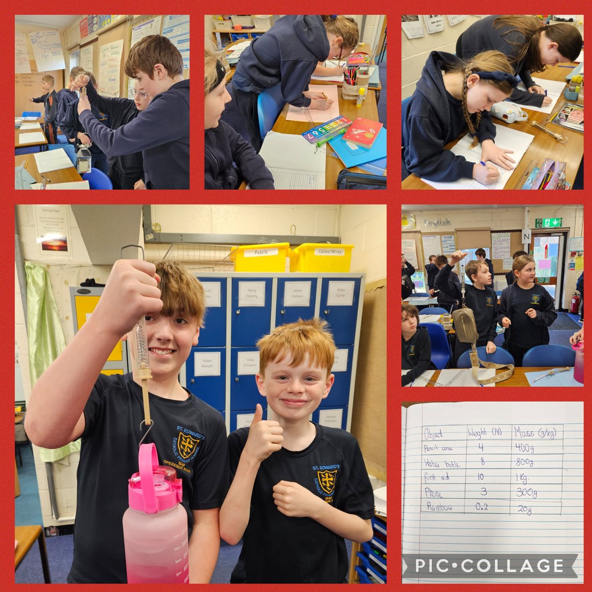 StEdwards_C4's tweet image. Yesterday in Science we enjoyed learning about the effect gravity has on an object. We particularly enjoyed learning about the mass and weight of an object using. #stedwardsscience #scienceweek