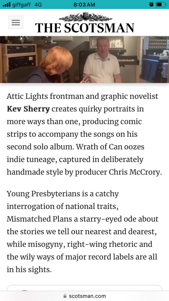 KevSherry (@kevsherrystuff) on Twitter photo Nice wee review in Scotsman online for my new solo album that is OUT TODAY!! Thanks <a href="/The_SCOTS/">The SCOTS</a>
<a href="/coy_tam/">Tam Coyle</a> <a href="/bucksmusicgroup/">Bucks Music Group</a> <a href="/jonnyteasmade/">Jonathan Tester</a> Nice wee review in Scotsman online for my new solo album that is OUT TODAY!! Thanks <a href="/The_SCOTS/">The SCOTS</a>
<a href="/coy_tam/">Tam Coyle</a> <a href="/bucksmusicgroup/">Bucks Music Group</a> <a href="/jonnyteasmade/">Jonathan Tester</a>