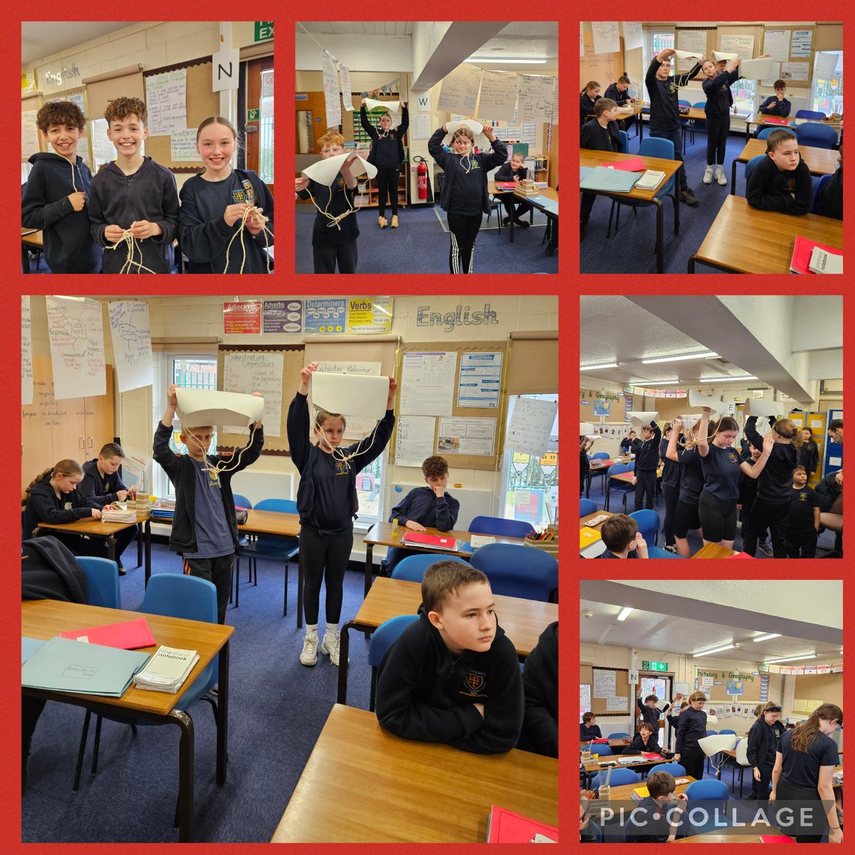 StEdwards_C4's tweet image. Class 4 have investigated the effects of air resistance by making their own parachutes. #stedwardsscience