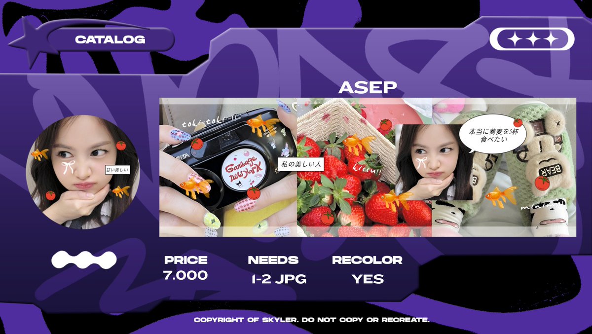 Help repost? Thank you!

Hai, kenalan yuk sama anak baruku ini, namanya tatitusep series yaa, bakal masuk katalog tergantung mood (open sesuai mood dan sponsor only). Kalau layout nya gak aman boleh DM aku baik-baik! Cek ALT jangan lupa. Terima kasih!

#zonauang #zonaba #zonabu