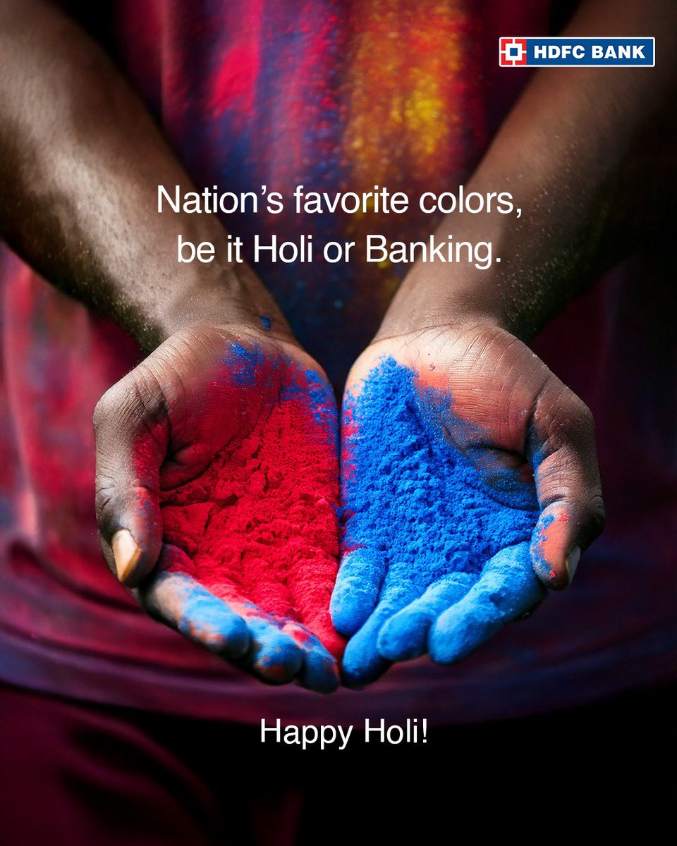 HDFC Bank wishes you all a Happy Holi HDFCBank Holi25 festivalofcolors celebration rang explore https t