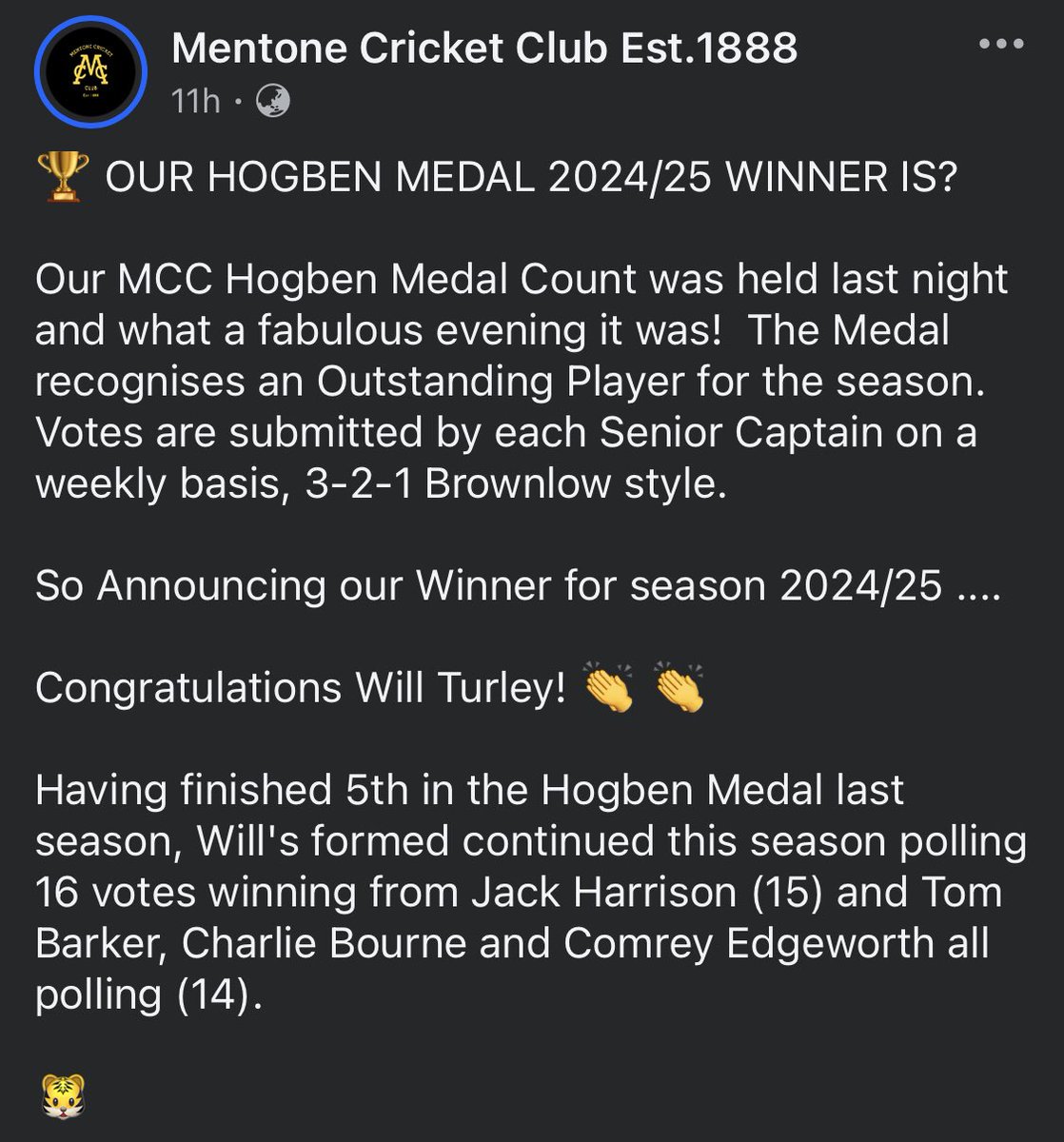 Mentone Cricket Club tweet media