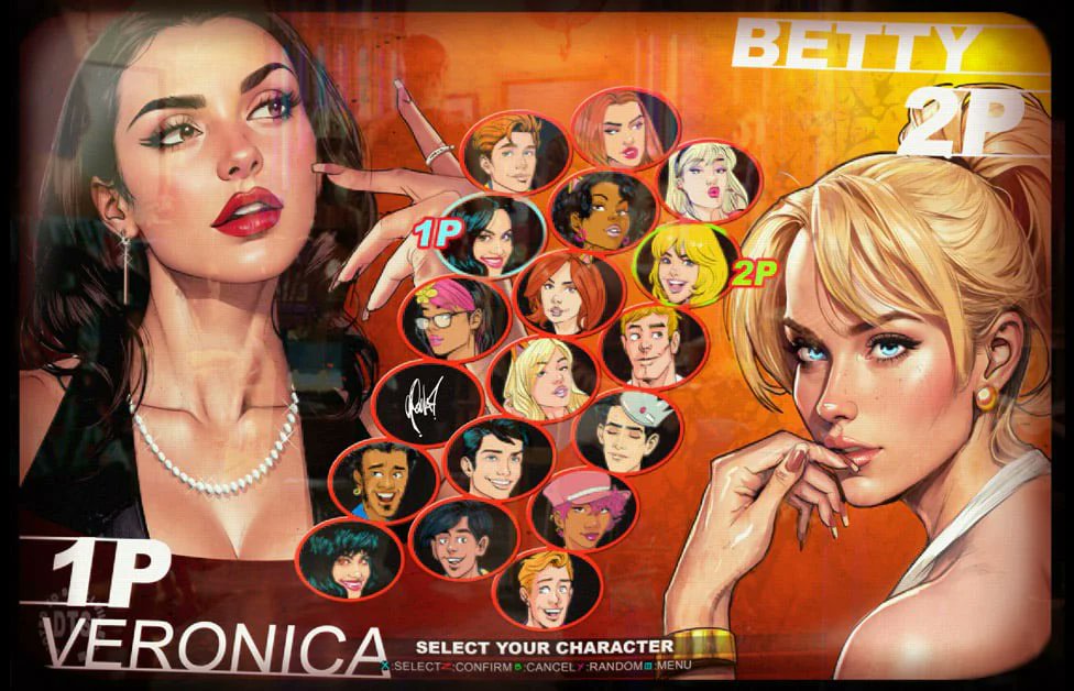 FGC_Daily's tweet photo. 🔔NEW Official Archie &amp; Friends: Level Up Comic Variant Cover has all the characters in STREET FIGHTER III: THIRD STRIKE Roster!

Illustrated by A.W.J (@CedAWJPoulat) https://t.co/n8j2iPCEok