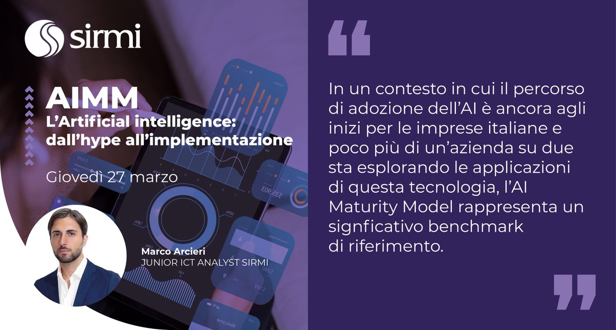 SirmiSrl's tweet image. #AIMaturityModel: ne parla #MarcoArcieri, ICT Analyst di @SirmiSrl
🗣️&quot;Un benchmark di riferimento che fornisce il livello di maturità delle aziende nel percorso di adozione dell&apos;#AI.&quot;
➡️Leggi il programma completo dell’evento.
lnkd.in/dXrW3G93