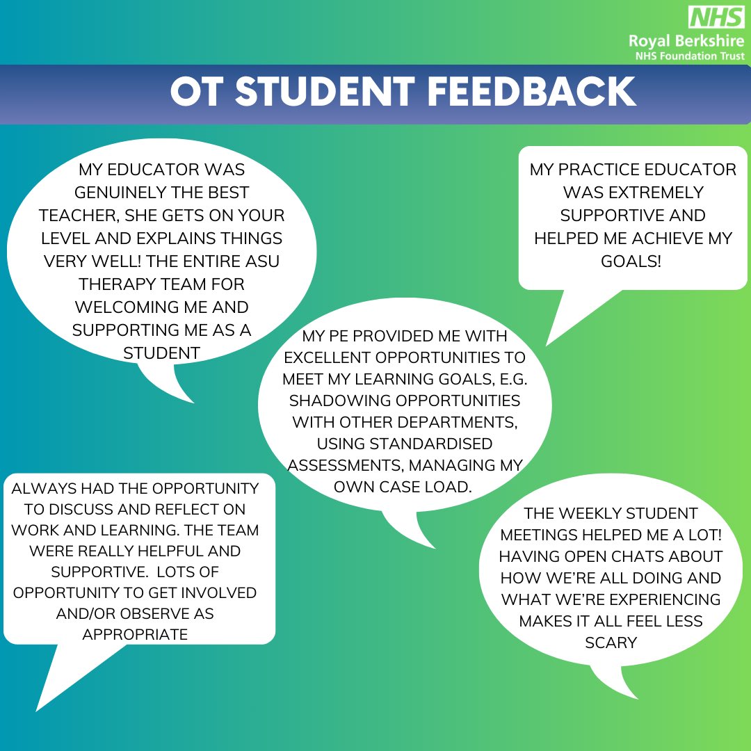 RBH THERAPY TEAM (@rbhtherapyteam) on Twitter photo We are thrilled to share some of recent OT student feedback π
We are dedicated to supporting students on their journey to becoming an OT - sharing knowledge, skills and a passion to help others!
<a href="/AlafiyaSachak/">Alafiya Sachak</a> <a href="/ciaratilley1/">Ciara Tilley πππ</a> <a href="/CaffreyJosie/">Josie Caffrey</a> We are thrilled to share some of recent OT student feedback π
We are dedicated to supporting students on their journey to becoming an OT - sharing knowledge, skills and a passion to help others!
<a href="/AlafiyaSachak/">Alafiya Sachak</a> <a href="/ciaratilley1/">Ciara Tilley πππ</a> <a href="/CaffreyJosie/">Josie Caffrey</a>