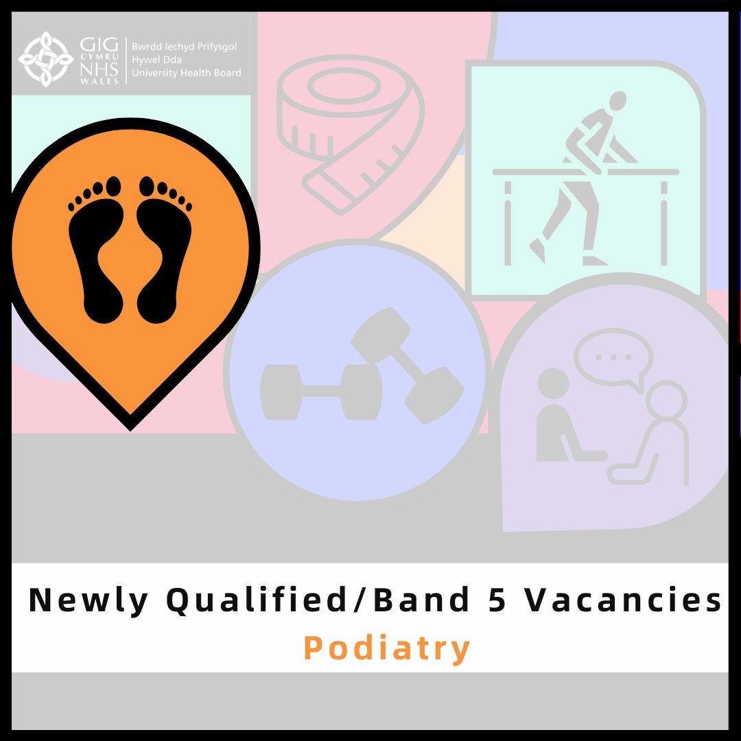 Podiatrist?

📢 Your chance to apply... Newly Qualified / Band 5 vacancies

👉 Make your skills count...
hduhb.nhs.wales/working-for-us…