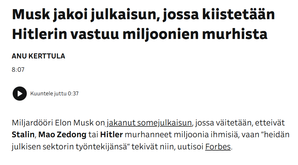 MikkoNyyssola's tweet photo. Aika sakeata juttua alkaa tulla #Trump'in avustajalta. #Teslan kurssi ei ilmeisesti ole pudonnut vielä riittävästi.
#ElonMusk https://t.co/B9Ml4qkUH3