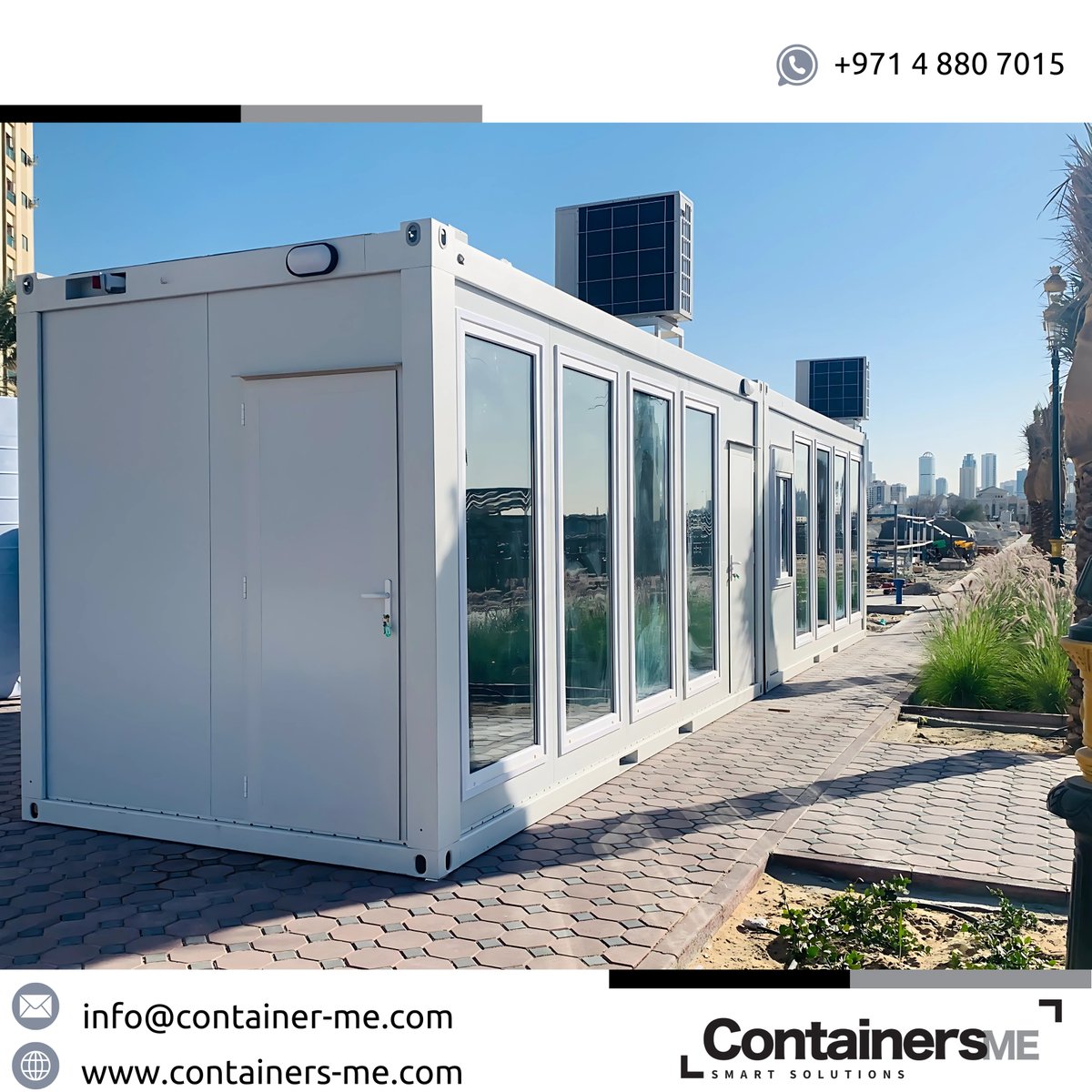 Containers_me's tweet image. Transform any space into a functional office with our modular mobile containers. Ready to upgrade your workspace? Explore more about how these modular offices can work for you - containers-me.com/projects/

#modularcontainer #mobilecontainer #temporaryoffice