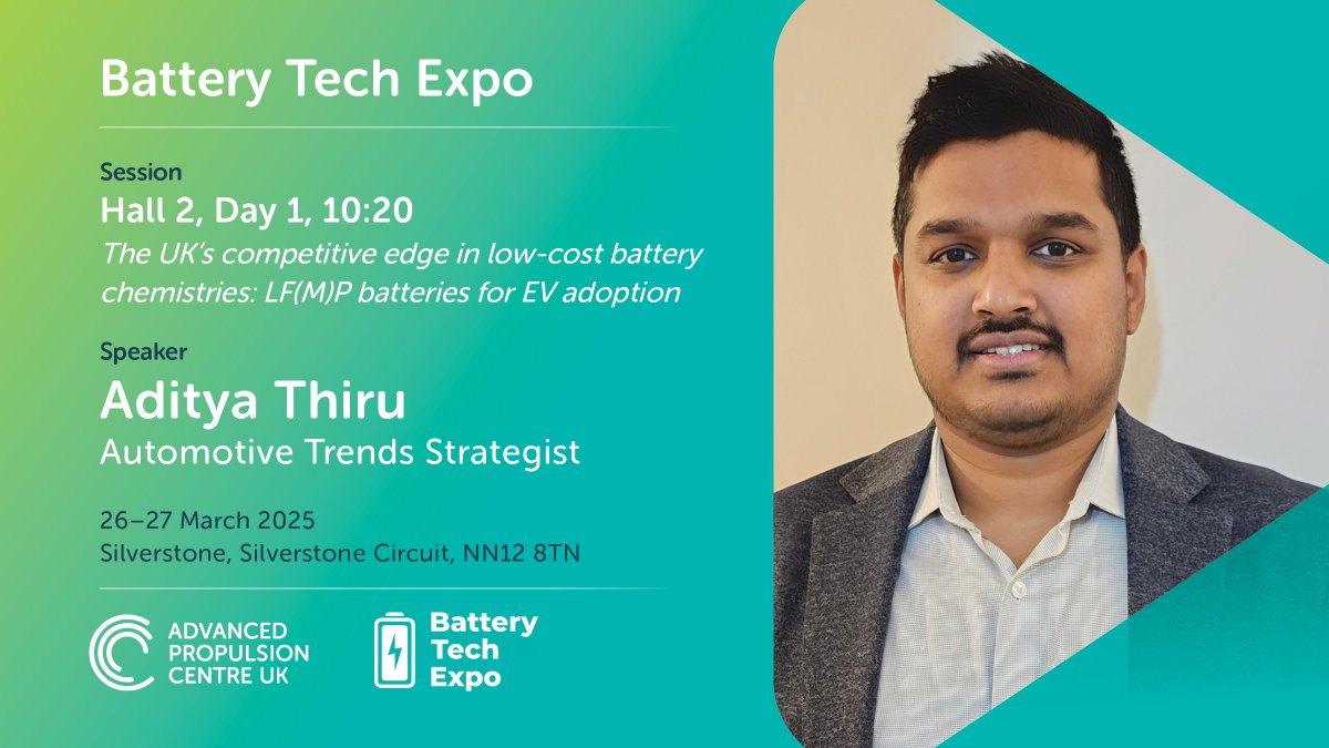 📆 Is the Battery &amp; Hydrogen Tech Expo 2025 in your diary yet? 

⚙️ Stand B40
⚙️ 25 April
⚙️ Silverstone, The Wing, NN12 8TN

Register for free and meet our team 👇
okt.to/ZjEY9U

#Batteries #Hydrogen #FCEV