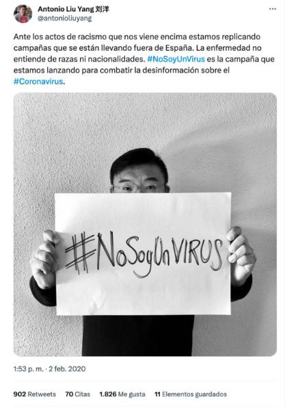 incomuab's tweet photo. Cinco años después del confinamiento por la Covid 19, recuperamos este texto: #IamNotAVirus – Transnational activism of chinese diaspora on social media during Covid-19 (Denise Cogo, Luiz Peres Neto y Amparo Huertas) https://t.co/hJakDW76dU https://t.co/WxxhHGG4dP