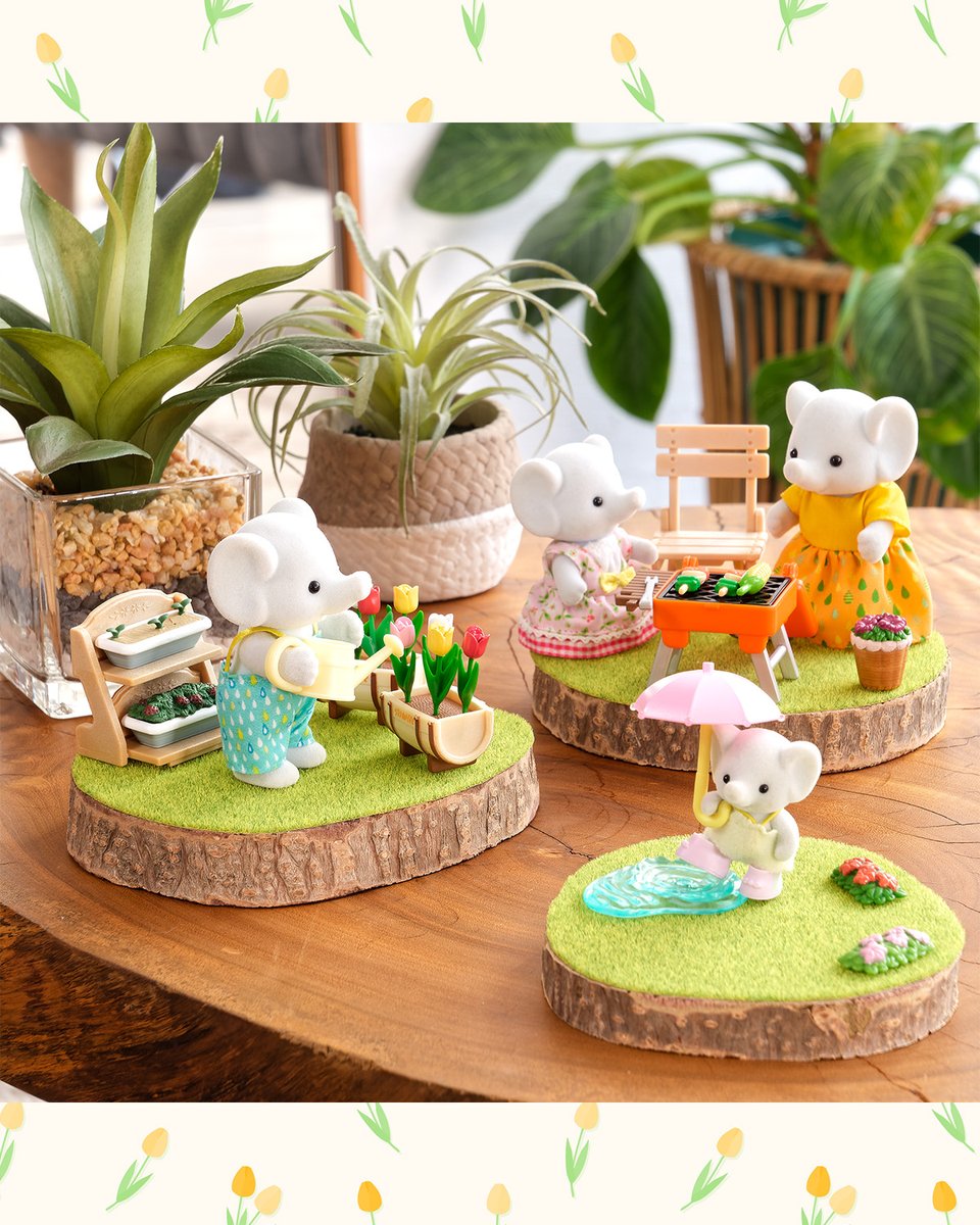 SylvanianUK's tweet photo. Our figures and accessories make extra adorable decorations. ✨

Here we have Hilton and his family paired with fun outdoorsy accessories. 🌷

How do you display your favourite figures? ✨

#sylvanianfamilies #sylvanianfamily #sylvanian #dollhouse #FeaturedCharacter #Hilton https://t.co/8QSw13Lz63