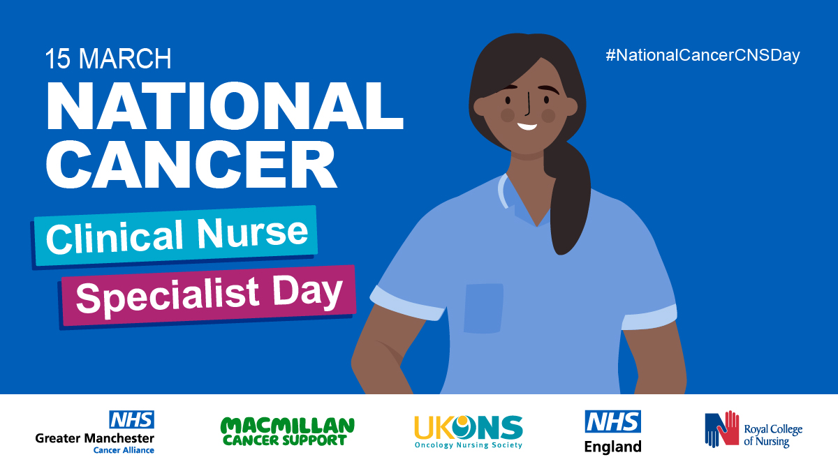 Today is the third #NationalCancerCNSDay! We are proud to be sharing our support for this incredible workforce. Join us on social media as we celebrate the amazing work our Cancer Clinical Nurse Specialists do every day. <a href="/UKONSmember/">UKONS</a> <a href="/macmillancancer/">Macmillan Cancer Support</a> <a href="/NHSEngland/">NHS England</a> <a href="/theRCN/">The RCN</a>