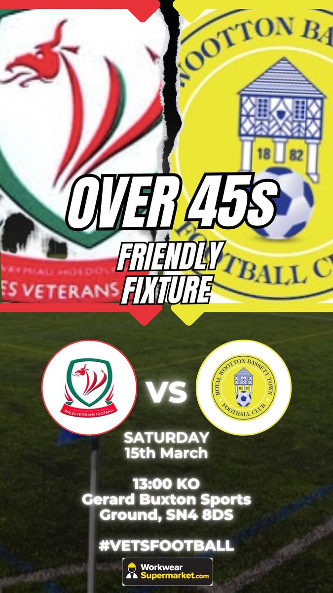 *O45 Squad Announcement*

Gaffer Paul Richards selects his O45 squad who travel over the bridge to take on <a href="/RWBTFC/">Royal Wootton Bassett Town FC</a> on Saturday. 

🏟️ | Gerard Buxton Sports Ground
📆 | Saturday 15th March
⚽️ | 1pm KO

Come &amp; support #VetsFootball ❤️🏴󠁧󠁢󠁷󠁬󠁳󠁿⚽️