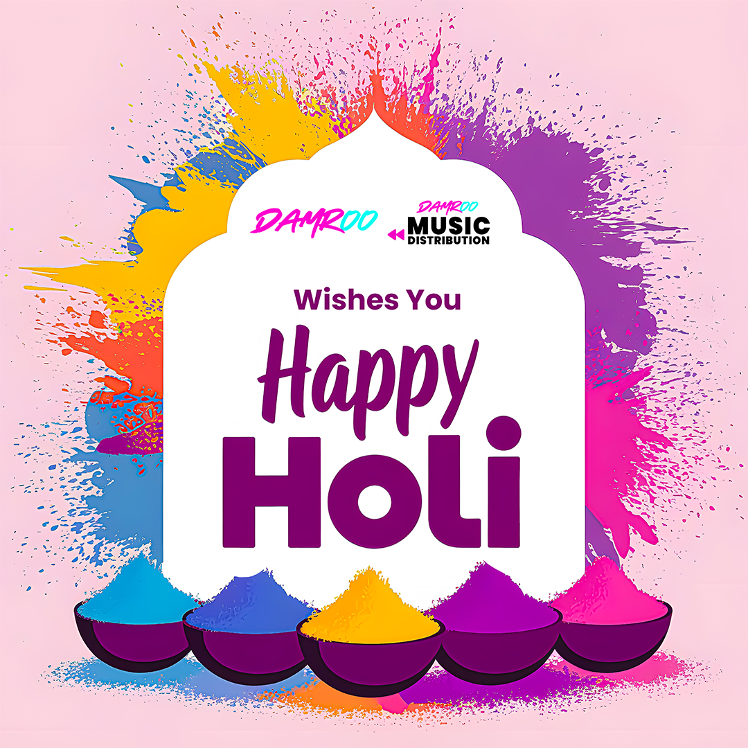 Damroo Wishes You a Colorful &amp; Musical Holi! 🌈🎉 This #Holi, let’s celebrate the #festival of #colors with #music, joy, and togetherness!🎵 Keep the festive vibes alive with Holi special music on <a href="/damrooapp/">Damroo</a> 

#Holi2025 #HoliCelebration #HoliFestival #HoliSpecial #HoliWishes
