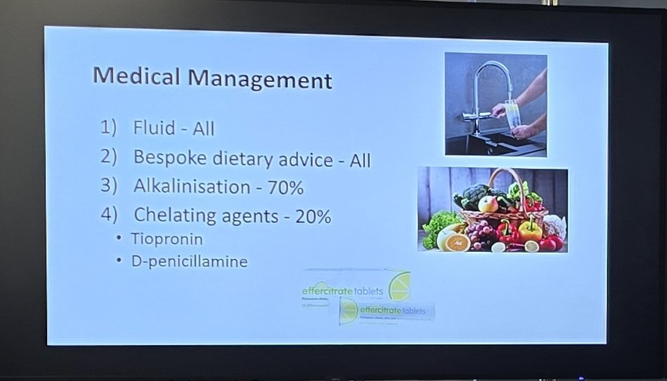 Alastair Lamb (@lambalastair) on Twitter photo Cool to hear #CystinuriaStones story from Kay Thomas & <a href="/MattBultitude/">Matthew Bultitude</a> for <a href="/GuysUrology/">Guy's Urology News</a>'s #FridayMorningMeeting on the "Good to Great" theme
•2008-25
•n=280 referrals
•specialist uro-radiol for USS
•tightly monitored alkalinisation
•bespoke website cystinuriauk.co.uk Cool to hear #CystinuriaStones story from Kay Thomas & <a href="/MattBultitude/">Matthew Bultitude</a> for <a href="/GuysUrology/">Guy's Urology News</a>'s #FridayMorningMeeting on the "Good to Great" theme
•2008-25
•n=280 referrals
•specialist uro-radiol for USS
•tightly monitored alkalinisation
•bespoke website cystinuriauk.co.uk