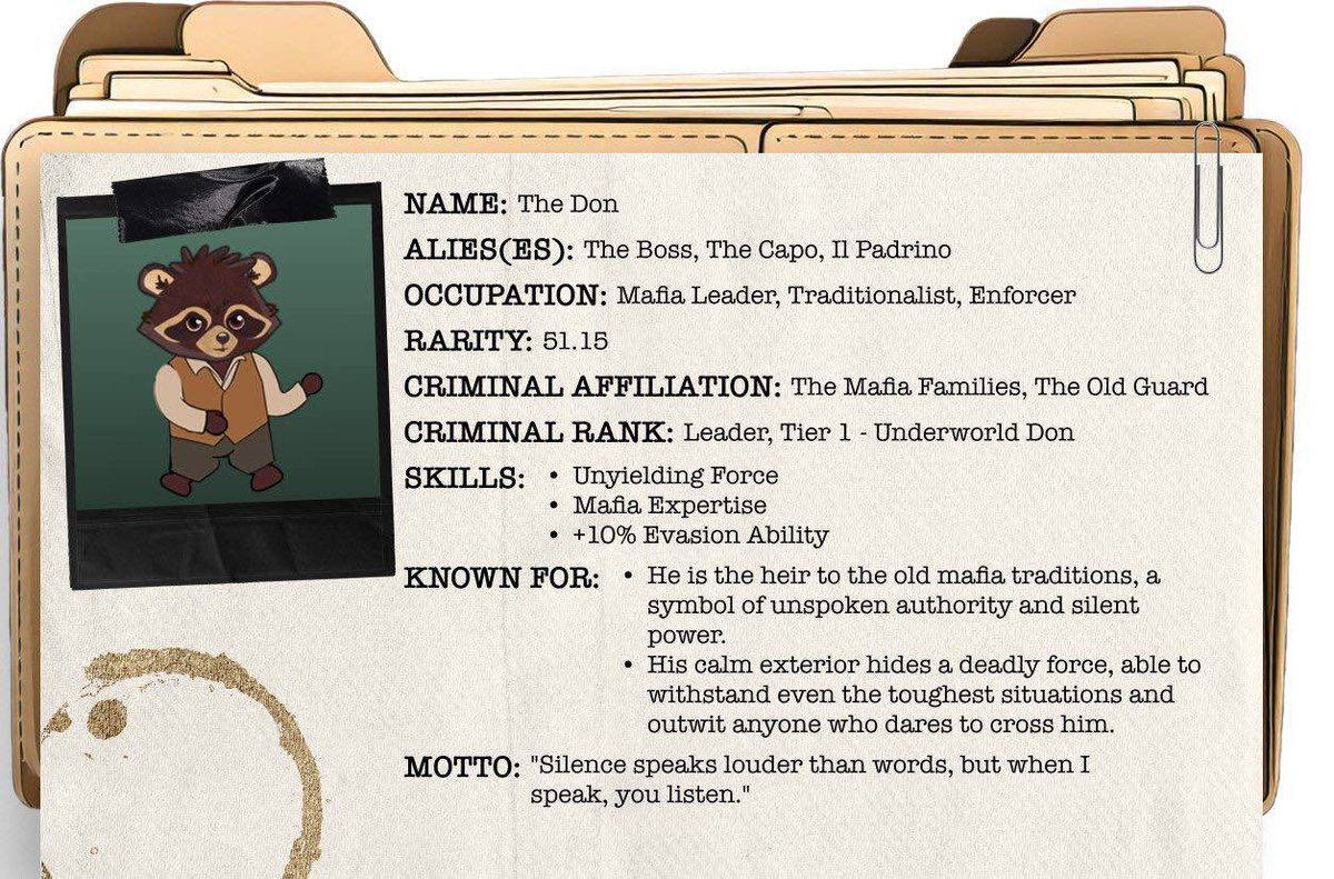 senator_sammy_'s tweet image. 💼The Don of @Consigliere_AI is here. The silent force of the underworld. A symbol of tradition and unyielding power, he commands respect without saying a word. ⚔️ #NFTCommunity #MafiaBoss #Crypto  
🗣️ "When I speak, you listen."
#nft #Web3Gaming