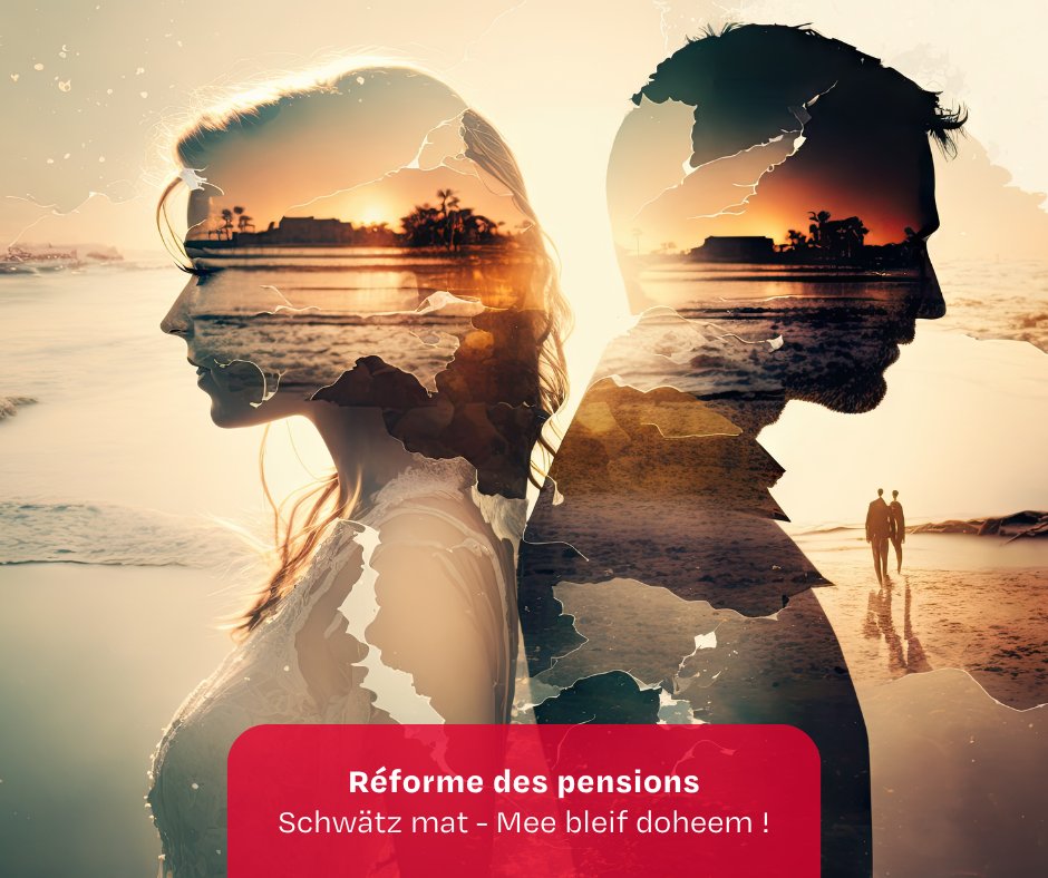 OGBL, LCGB &amp; CGFP dénoncent les réunions organisées par le gouvernement sur l’adaptabilité de l’âge de départ à la retraite comme étant une mise en scène politique visant à affaiblir les syndicats et les acquis sociaux des salariés.

▶️ Plus d’infos: tinyurl.com/3m9h29e8