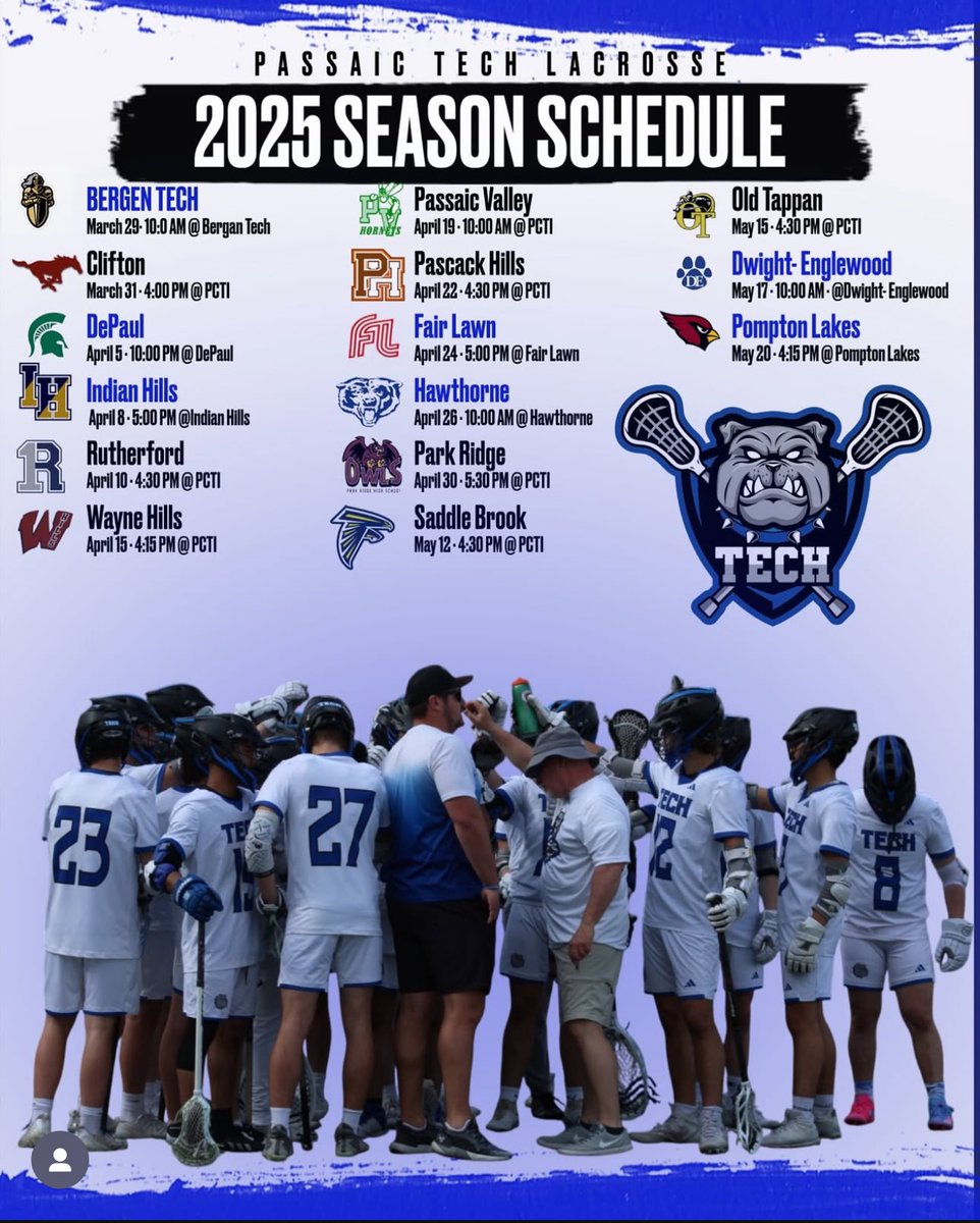DanteFasoli8's tweet photo. 2025 Lacrosse Season Schedule
#pcti @Pcti_activities #lacrosse https://t.co/XEvfFofGi3