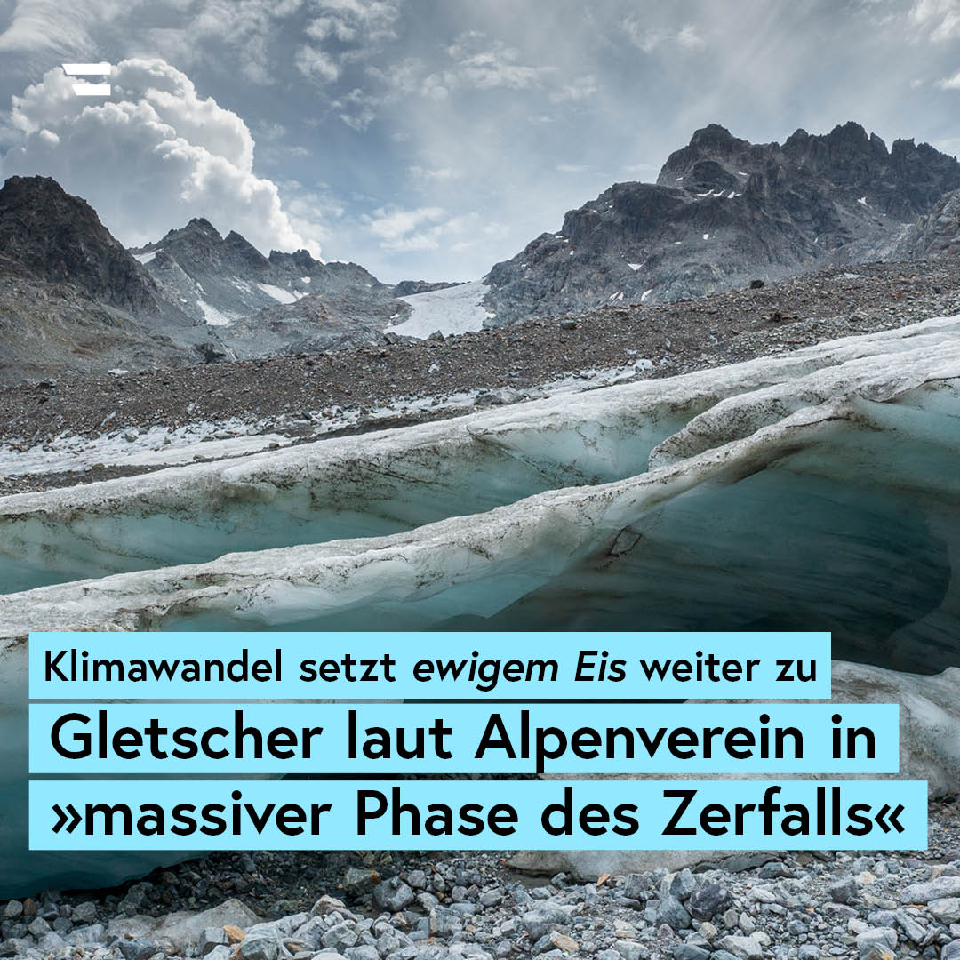 BMIMI (@bmimi_gv_at) on Twitter photo Einst als Ewiges Eis bekannt, neigen sich in #Österreich die #Gletscher langsam, aber sicher dem Ende zu. Neuer #Gletscherbericht des <a href="/oeav/">Alpenverein AT</a> zeigt erneut extreme Rückgänge: -227,5m am Sexegertenferner, -176,0m am Taschachferner & -104m am Gepatschferner. ℹ️ infothek.bmk.gv.at/gletscherberic… Einst als Ewiges Eis bekannt, neigen sich in #Österreich die #Gletscher langsam, aber sicher dem Ende zu. Neuer #Gletscherbericht des <a href="/oeav/">Alpenverein AT</a> zeigt erneut extreme Rückgänge: -227,5m am Sexegertenferner, -176,0m am Taschachferner & -104m am Gepatschferner. ℹ️ infothek.bmk.gv.at/gletscherberic…