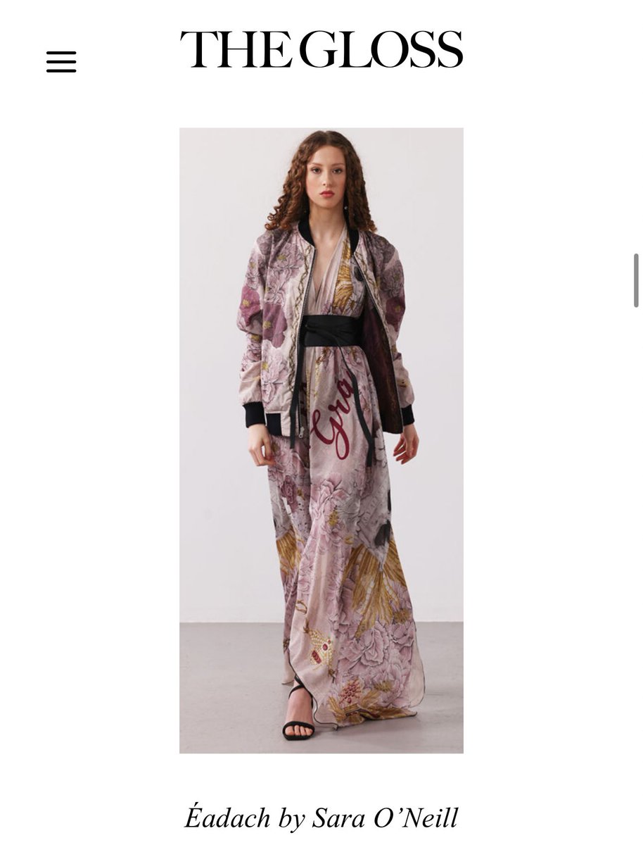 Éadach Valentine in <a href="/TheGlossMag/">TheGlossMag</a> 💚 ‘Valentine: Ghost Print’ silk dress &amp; reversible unisex bomber <a href="/CIFDtweets/">CIFD</a>