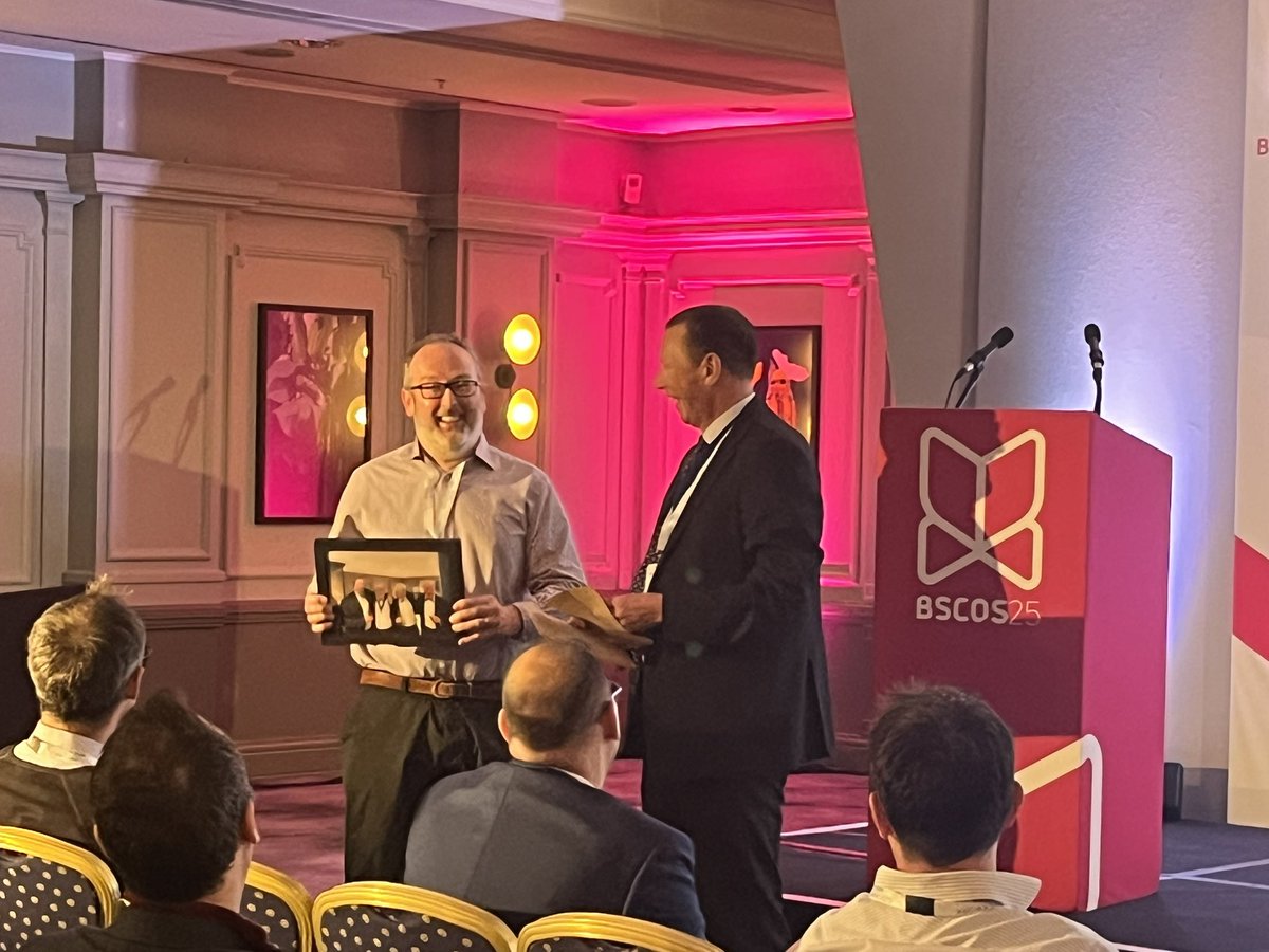 Past President Simon Barker recognised for his hard work to move the society forward in the past 10 years #BSCOS2025