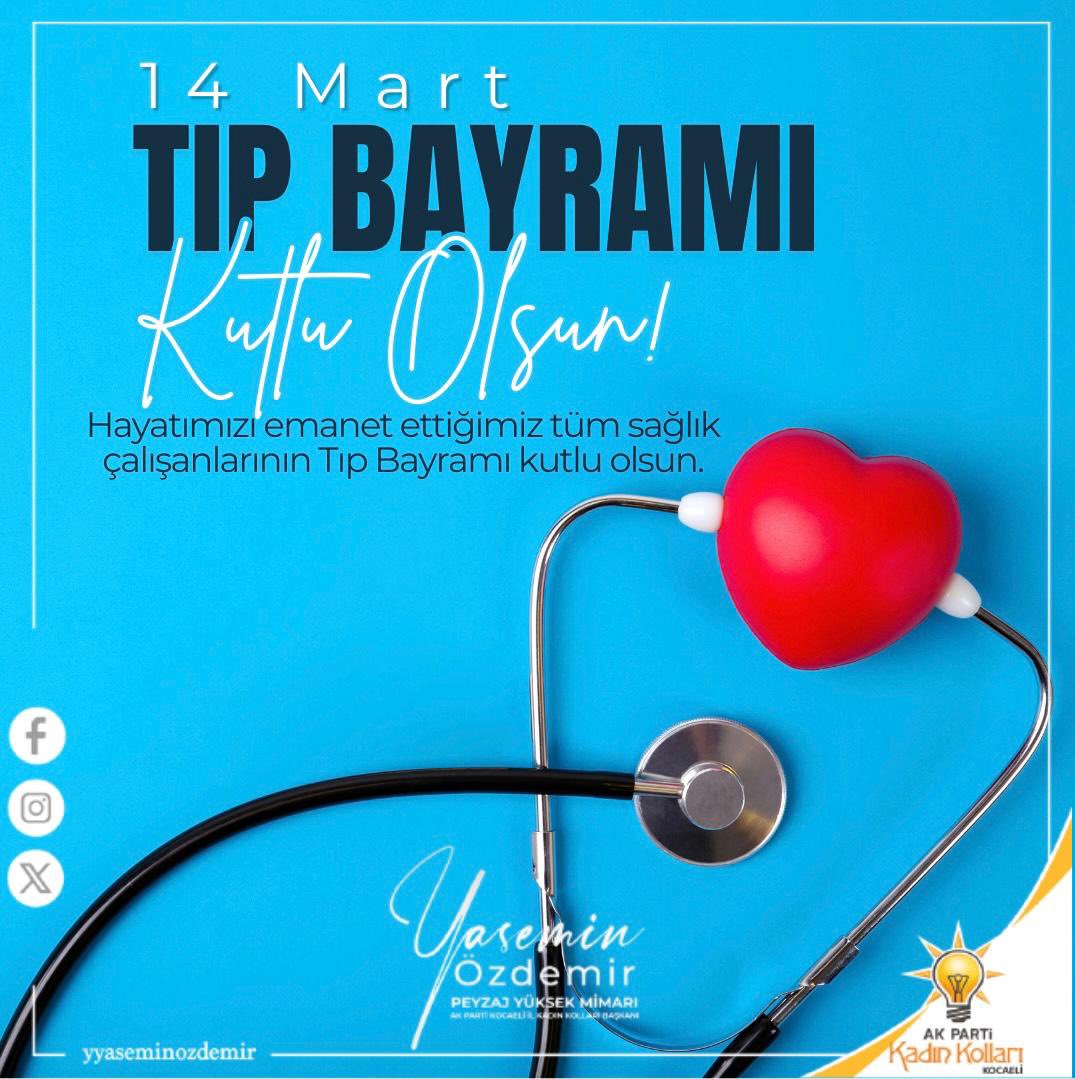 Ülkemizin her köşesinde, insan hayatının kutsallığından ödün vermeden, sonsuz sabır ve üstün gayret ile çalışan tüm sağlık çalışanlarımızın #TıpBayramı kutlu olsun. 🌸

#14MartTıpBayramı 
#14MartTıpBayramıKutluOlsun