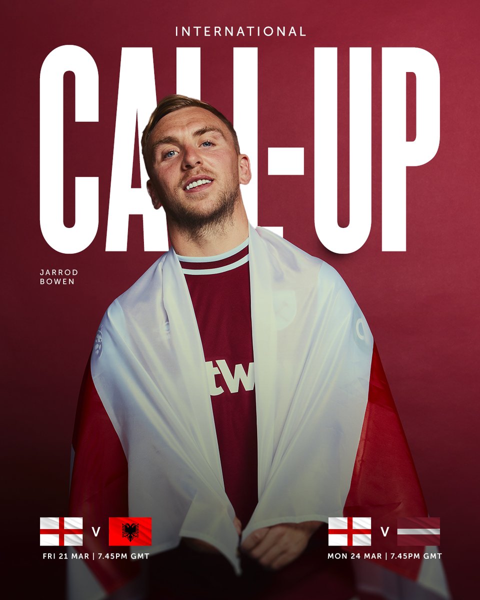 Representing the Three Lions 🦁

Well deserved, Jarrod! ⚒️