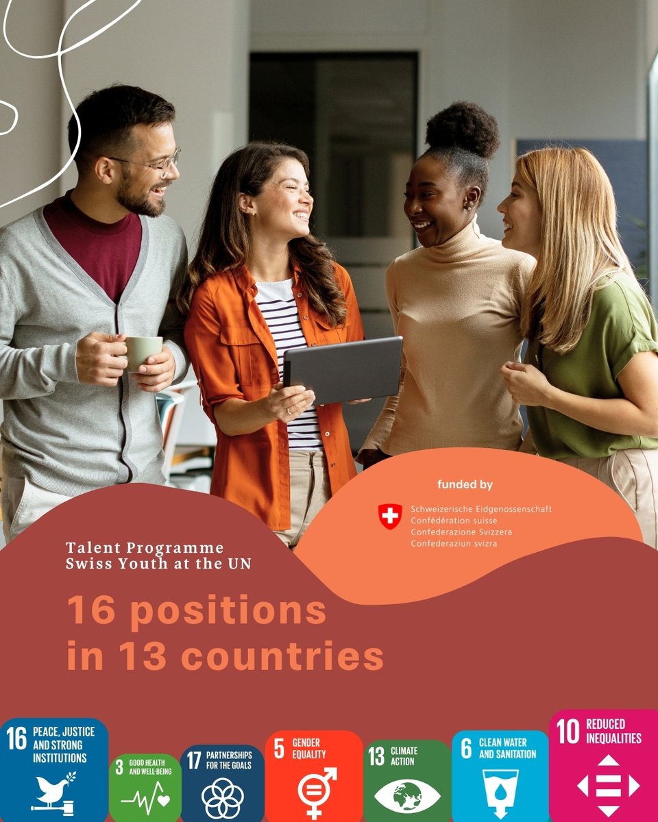 cinfo (@cinfofeeds) on Twitter photo ๐ The Swiss Youth at the <a href="/UN/">United Nations</a> & <a href="/WorldBank/">World Bank</a> Group programme is back !
๐
On 27th of March 2025, 16 positions across 13 countries will be published on cinfoPoste.
๐ More informationโฏabout the programme: loom.ly/tltsL_8
#SwissYouthAtTheUN #CareerOpportunity ๐ The Swiss Youth at the <a href="/UN/">United Nations</a> & <a href="/WorldBank/">World Bank</a> Group programme is back !
๐
On 27th of March 2025, 16 positions across 13 countries will be published on cinfoPoste.
๐ More informationโฏabout the programme: loom.ly/tltsL_8
#SwissYouthAtTheUN #CareerOpportunity