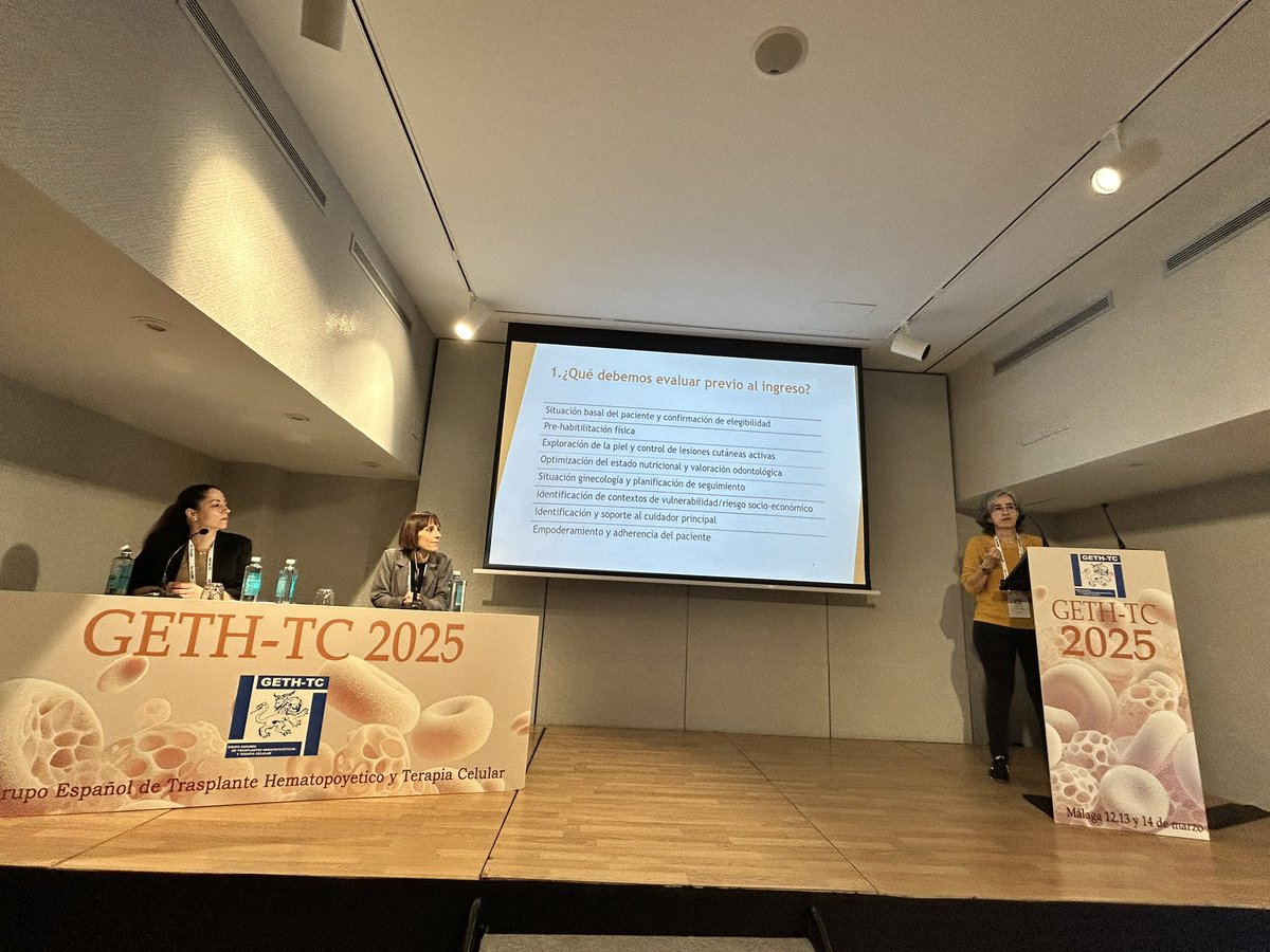 Últimos coletazos en #GETH2025 con el Papel de enfermeria en la identificación precoz, manejo y cuidado de pacientes con EICR; qué importante el trabajo multidisciplinar! Maravilloso simposio❤️