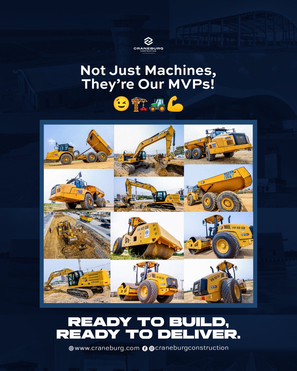 Craneburg_'s tweet image. Ready to build, ready to deliver. Powering projects with the right equipment! 🚜⚙️ 

#BuiltForPerformance #HeavyDuty #CraneburgFamily #craneburgconstruction #committedtoperfection #craneburg #construction #infrastructure #building #oilandgas