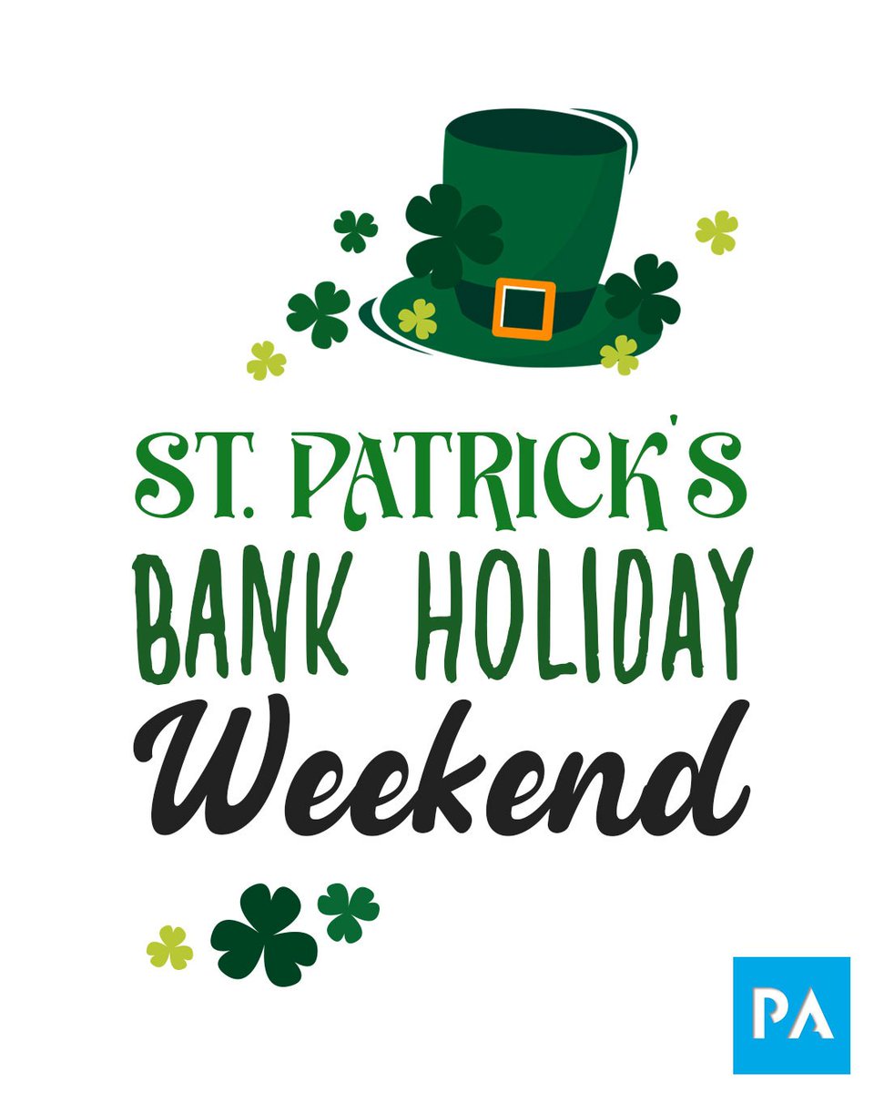 ☘️ It’s St. Patrick’s Day Monday so please note we will be closed from this evening and back open next Tuesday March 18th. Orders placed over the weekend will be processed then. 
Have a great bank holiday - ‘Lá Fhéile Pádraig’!😀 

#stpatricksbankhol #openinghours #paperassist