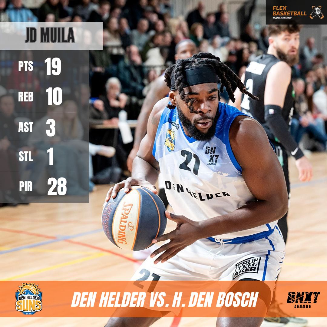 JD Muila put on a show last night ! Den Helder Suns big man poured another double double vs <a href="/HeroesDenBosch/">Heroes Den Bosch 🏀</a> including 5-7 from FT line 🔥😤 

<a href="/JdMuila11/">JD Muila</a>