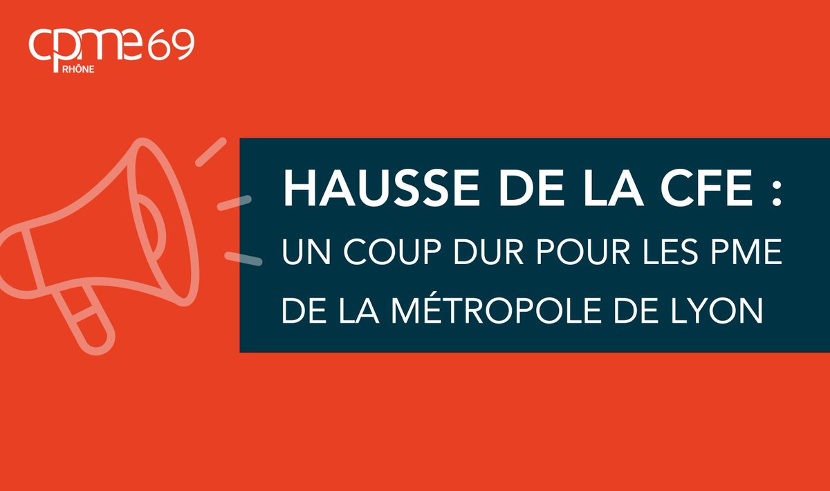 CPME du Rhône (@cpmerhone) on Twitter photo ⚠️<a href="/grandlyon/">Métropole de Lyon</a> s’apprête à voter une hausse de la #CFE de 6%, représentant 15 millions d’euros supplémentaires ponctionnés sur les #entreprises locales. La CPME du Rhône s’oppose fermement à cette décision, qui pénaliserait les #TPE #PME.➡️bit.ly/4kPxcI8 ⚠️<a href="/grandlyon/">Métropole de Lyon</a> s’apprête à voter une hausse de la #CFE de 6%, représentant 15 millions d’euros supplémentaires ponctionnés sur les #entreprises locales. La CPME du Rhône s’oppose fermement à cette décision, qui pénaliserait les #TPE #PME.➡️bit.ly/4kPxcI8