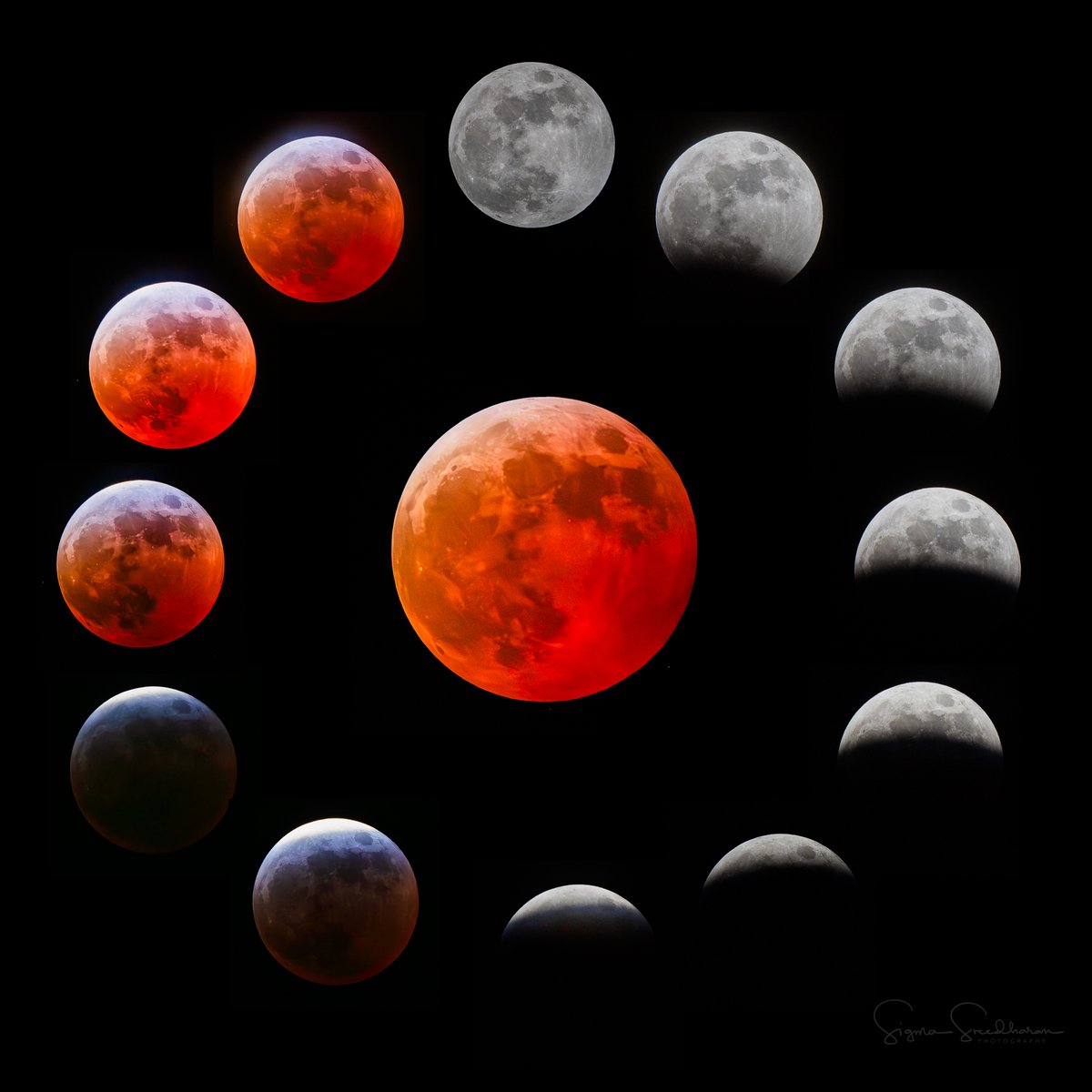 sigmas's tweet photo. March 13th 2025 - Blood Moon Lunar Eclipse. A few phases of the eclipse progression when the clouds cooperated. #LunarEclipse #lunareclipse2025 #Seattle https://t.co/acfdkKnD0N