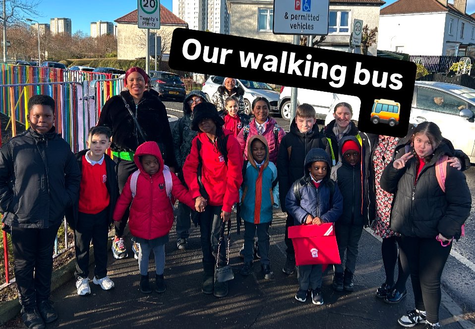 MrsFarrell_CCPS's tweet image. Our walking bus today 🚌 And the sun was shining for it too! It was so lovely to have parents join us for the walk to school. Thank you 💜 We hope even more of our families can join us next week! @GlasgowEcoTrust @CorpusChristi_K #buildingcommunity #Sustainability #safetravel