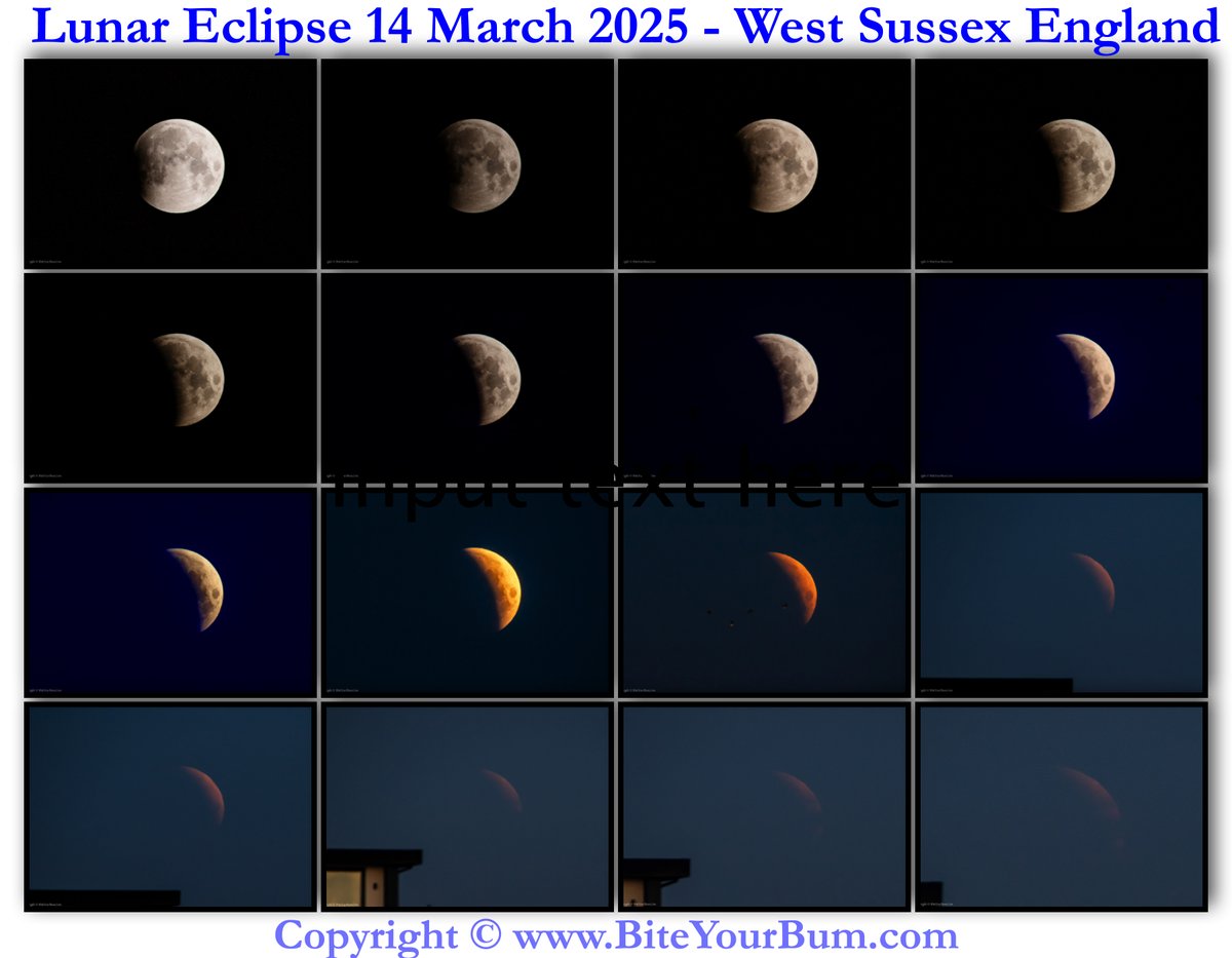 Lunar Eclipse, Blood Moon, West Sussex England 14 March 2025
#BloodMoon #TotalLunarEclipse #lunareclipse2025 #LunarEclipse