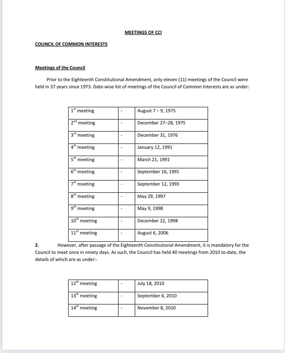 msaleemshaikh2's tweet photo. #BilawalBhuttoZardari #Jam khan shoro 
Only 37 times CCI meetings convened since 1973 prior to 18th Amendment. After 18th amendment since 2010 though 40 times CCI meetings held yet it's still short of constitutional requirement of calling CCI meetings after   Every 90 days! https://t.co/XO32rV4V4X